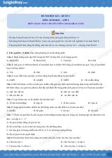Đề số 1 - Đề kiểm tra học kì 1 - Sinh học 9